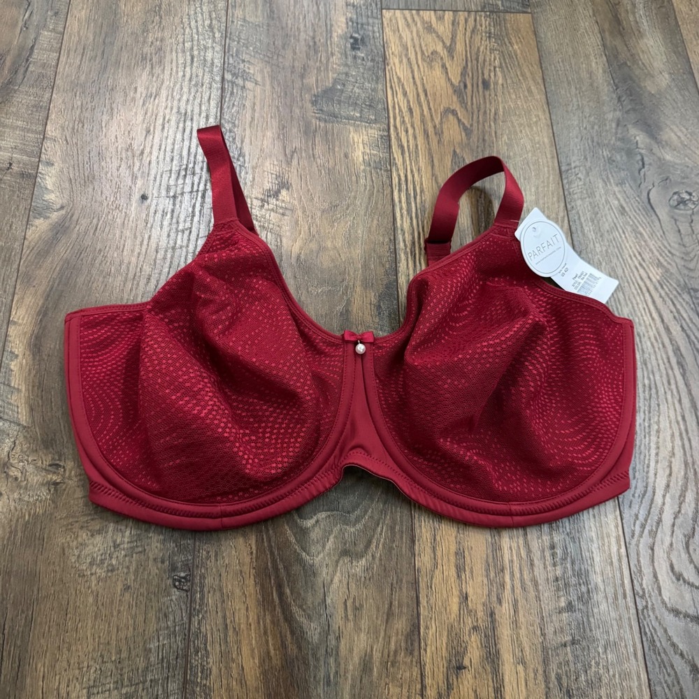 Parfait Pearl Rio Red Unlined Underwire Bra P60921 Red 42I US 42G UK NWT